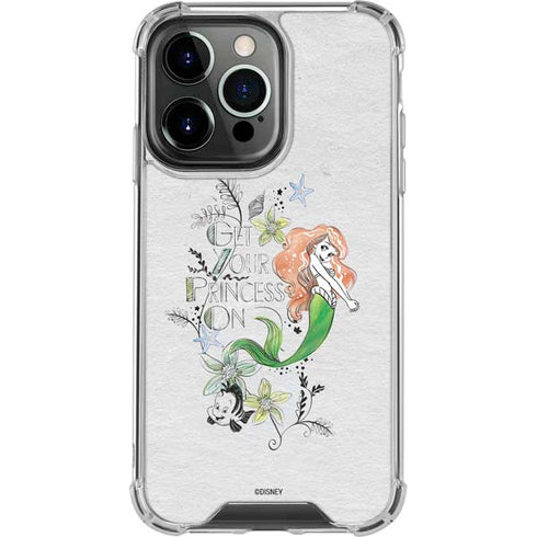 Disney The Little Mermaid Ariel and Flounder Art iPhone 16 Pro Clear Case